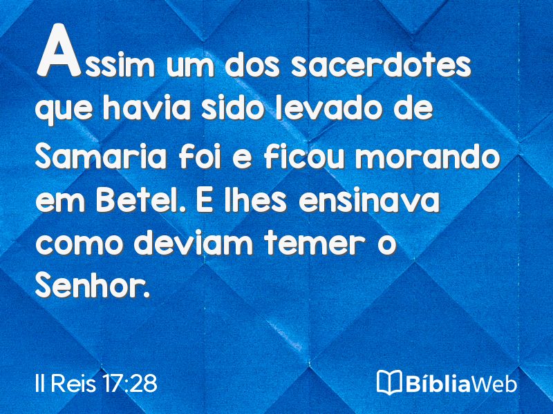 II Reis 17:28 em imagem para compartilhar