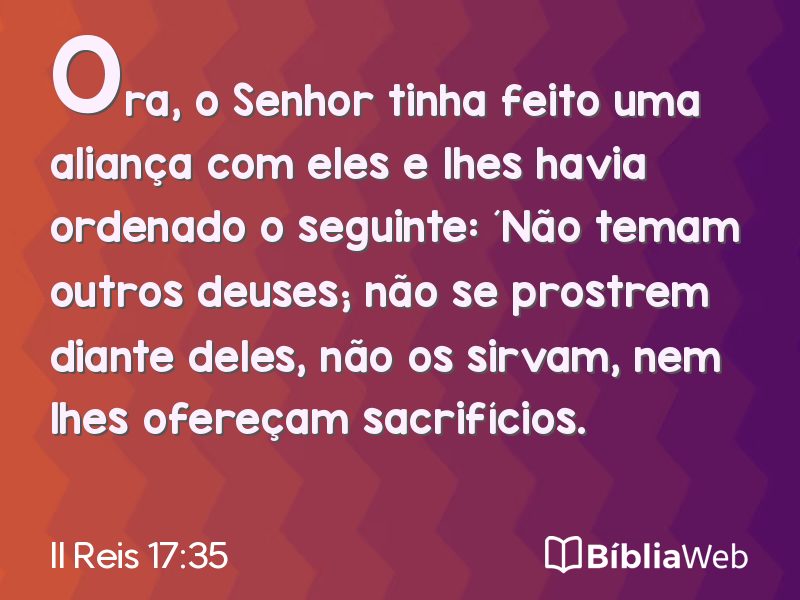 II Reis 17:35 em imagem para compartilhar