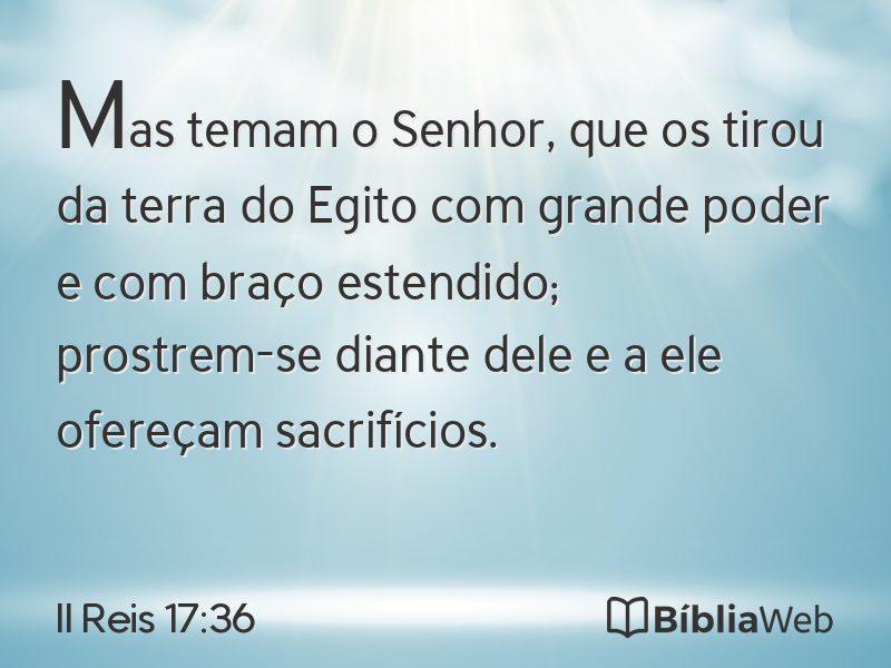 II Reis 17:36 em imagem para compartilhar