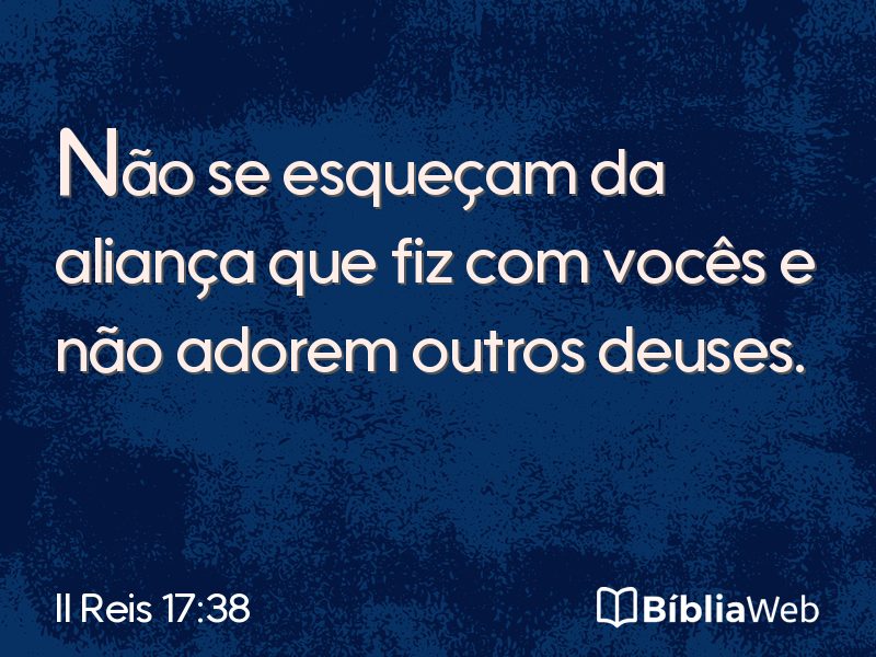 II Reis 17:38 em imagem para compartilhar
