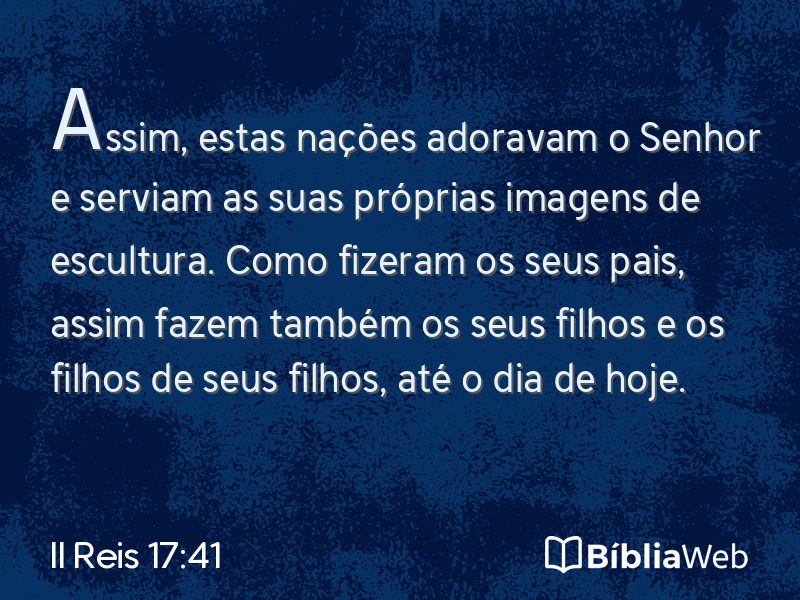 II Reis 17:41 em imagem para compartilhar