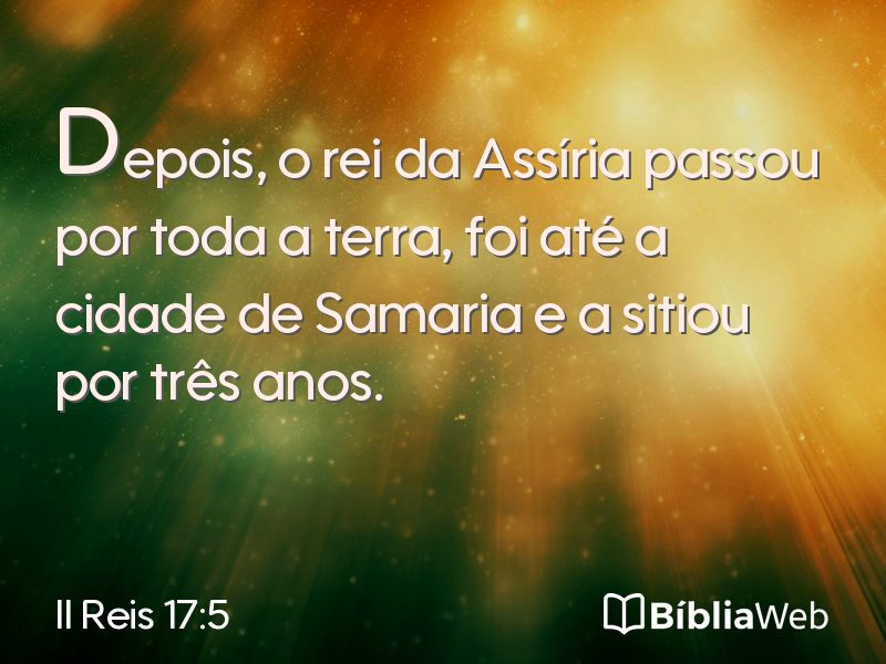 II Reis 17:5 em imagem para compartilhar