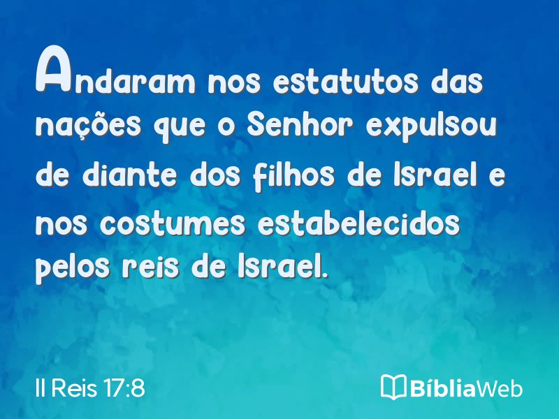 II Reis 17:8 em imagem para compartilhar