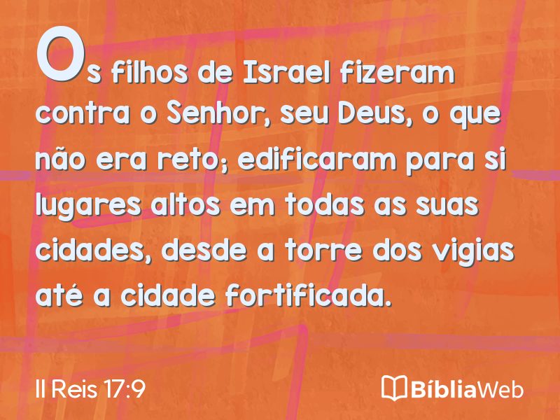 II Reis 17:9 em imagem para compartilhar