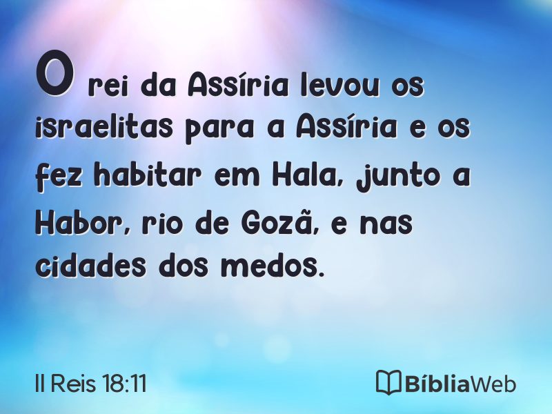II Reis 18:11 em imagem para compartilhar