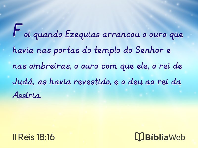 II Reis 18:16 em imagem para compartilhar