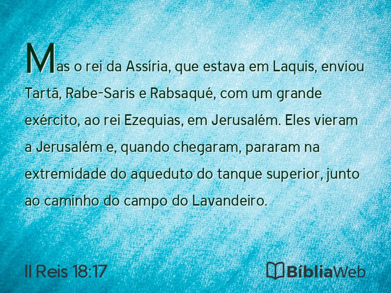 II Reis 18:17 em imagem para compartilhar