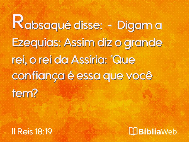 II Reis 18:19 em imagem para compartilhar