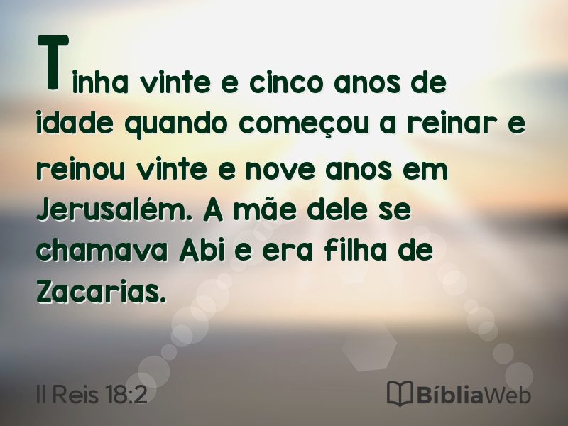 II Reis 18:2 em imagem para compartilhar