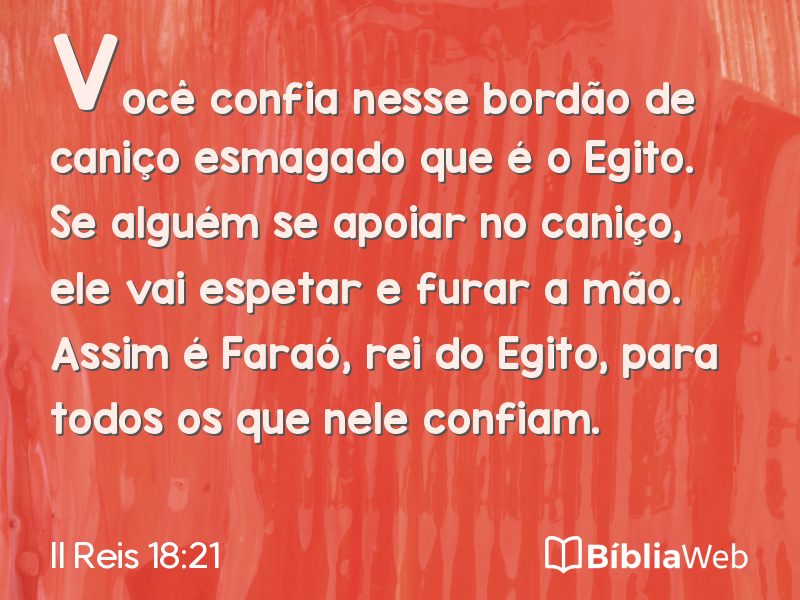 II Reis 18:21 em imagem para compartilhar