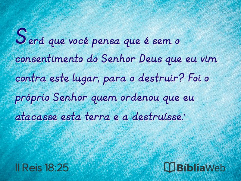 II Reis 18:25 em imagem para compartilhar