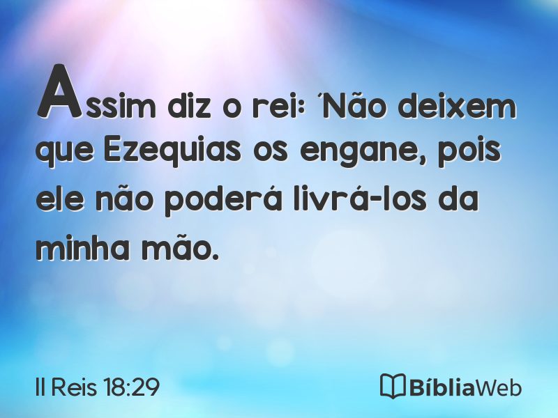 II Reis 18:29 em imagem para compartilhar