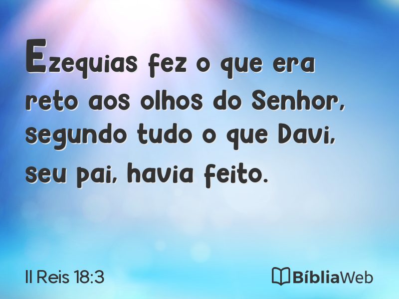 II Reis 18:3 em imagem para compartilhar