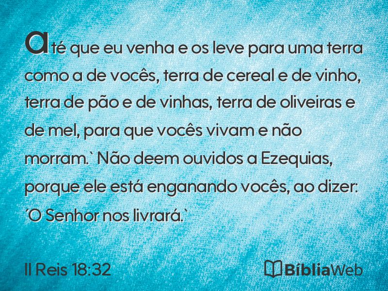 II Reis 18:32 em imagem para compartilhar