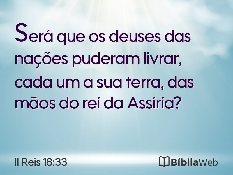 II Reis 18:33 em imagem para compartilhar