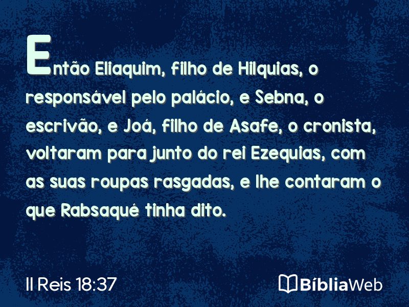 II Reis 18:37 em imagem para compartilhar