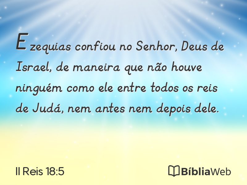 II Reis 18:5 em imagem para compartilhar