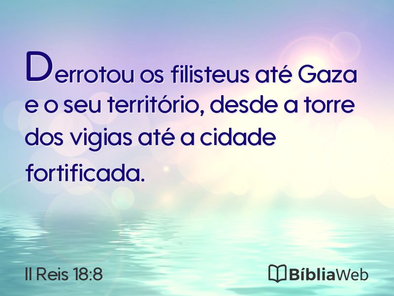 II Reis 18:8 em imagem para compartilhar