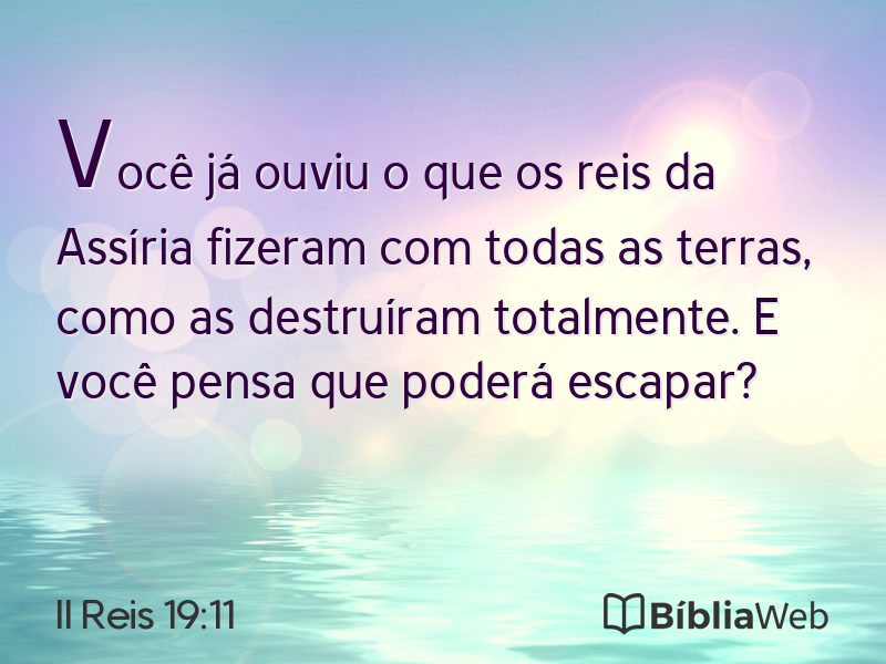 II Reis 19:11 em imagem para compartilhar