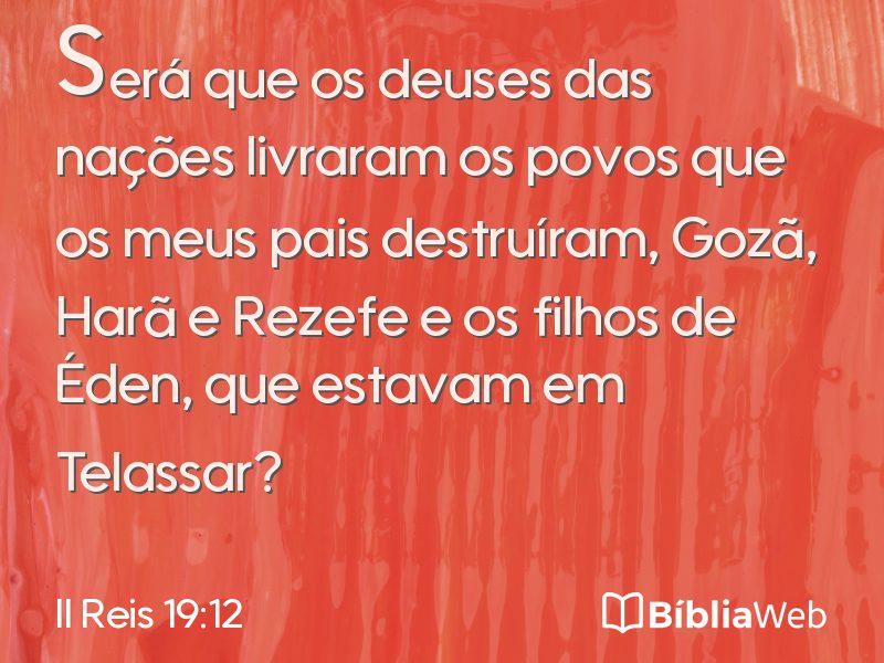 II Reis 19:12 em imagem para compartilhar