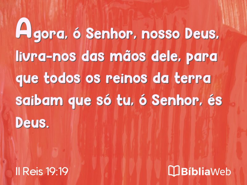 II Reis 19:19 em imagem para compartilhar