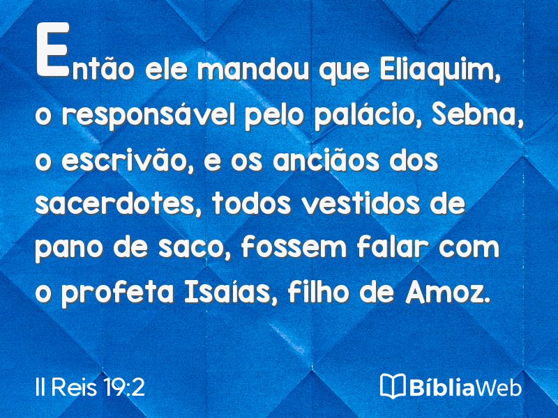 II Reis 19:2 em imagem para compartilhar