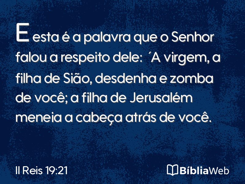 II Reis 19:21 em imagem para compartilhar