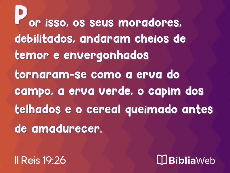 II Reis 19:26 em imagem para compartilhar
