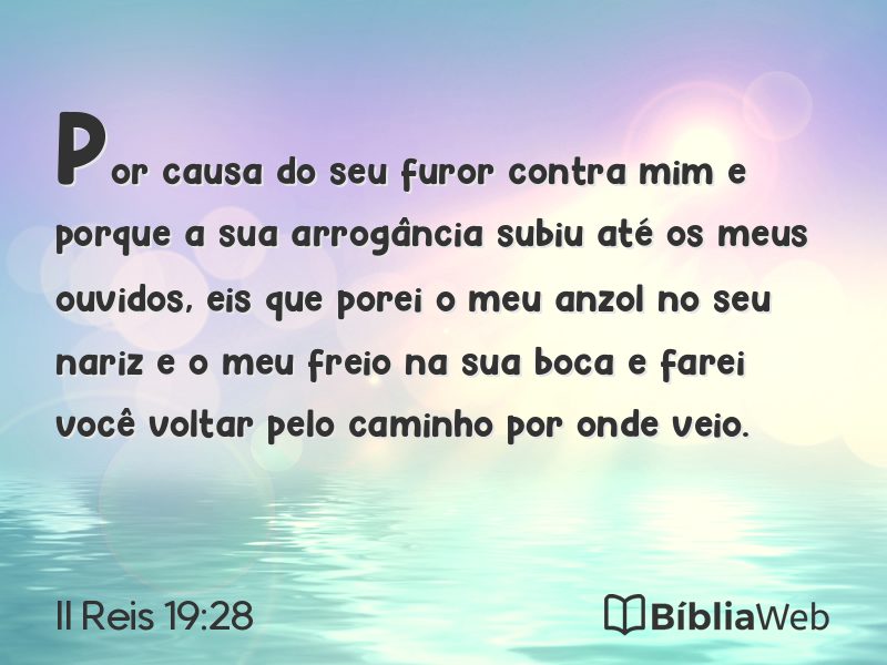 II Reis 19:28 em imagem para compartilhar