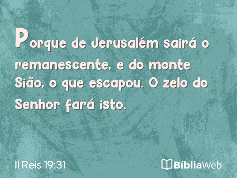 II Reis 19:31 em imagem para compartilhar