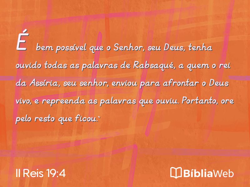 II Reis 19:4 em imagem para compartilhar