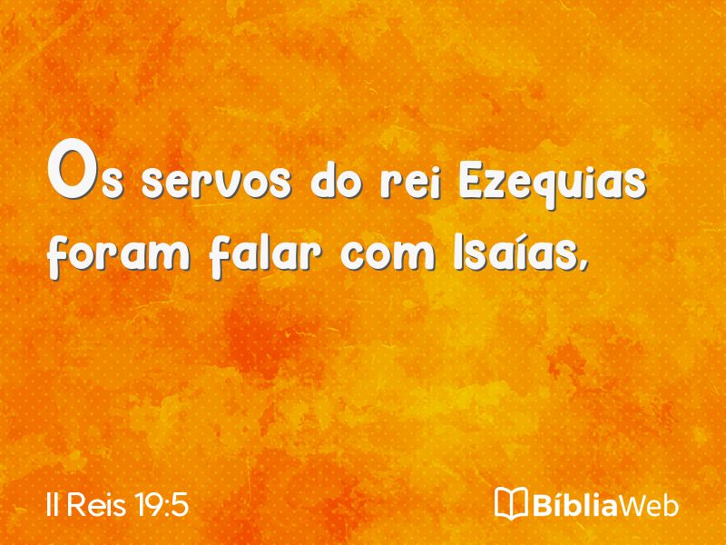 II Reis 19:5 em imagem para compartilhar