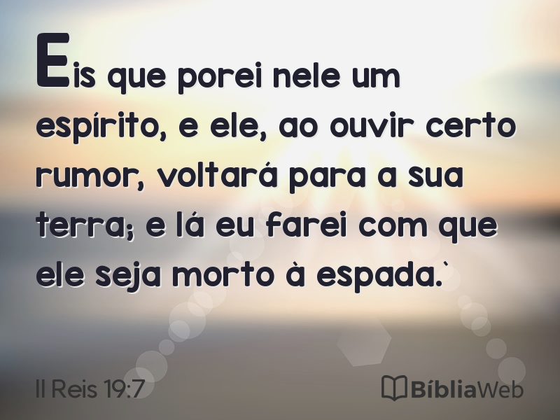 II Reis 19:7 em imagem para compartilhar