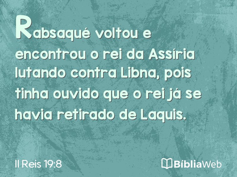 II Reis 19:8 em imagem para compartilhar