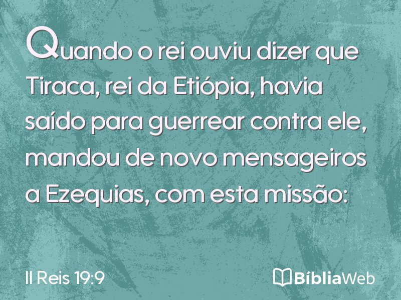 II Reis 19:9 em imagem para compartilhar