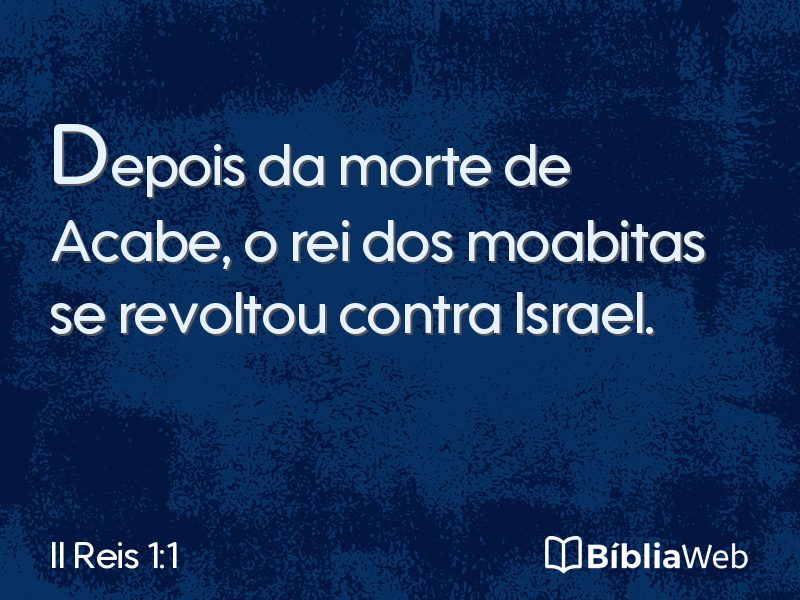 II Reis 1:1 em imagem para compartilhar