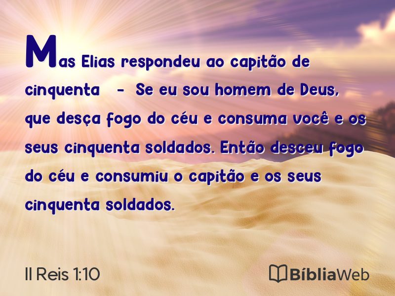 II Reis 1:10 em imagem para compartilhar