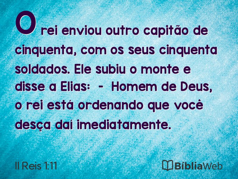 II Reis 1:11 em imagem para compartilhar