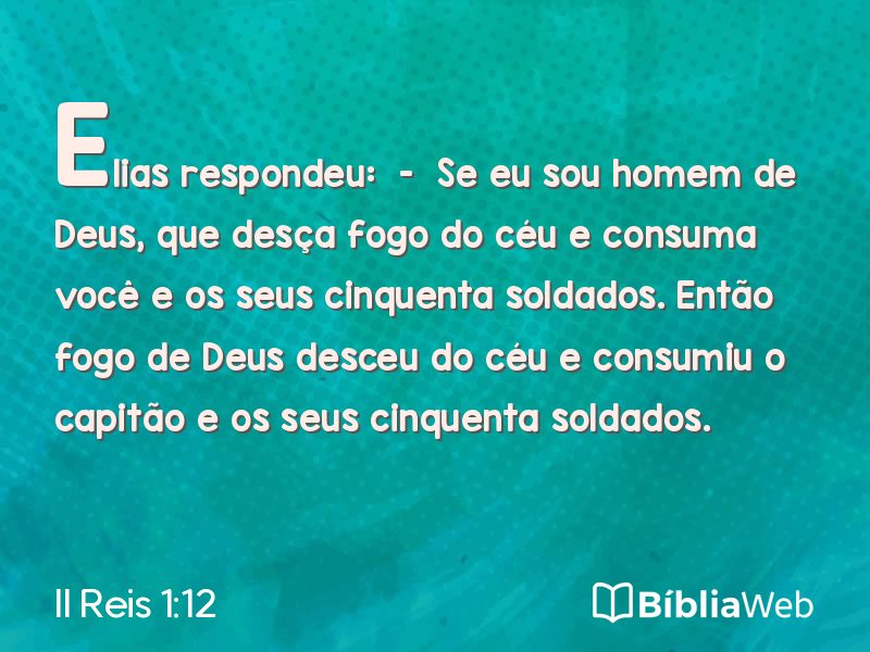 II Reis 1:12 em imagem para compartilhar