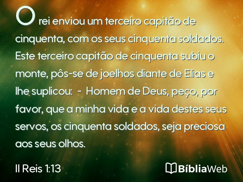 II Reis 1:13 em imagem para compartilhar
