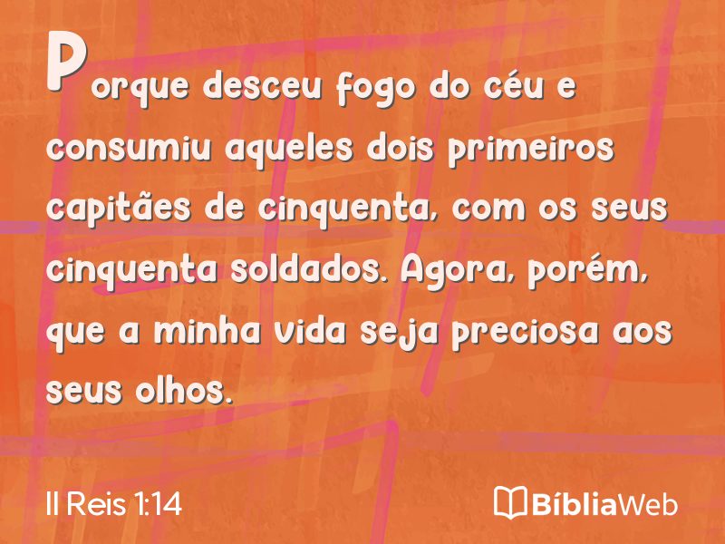 II Reis 1:14 em imagem para compartilhar