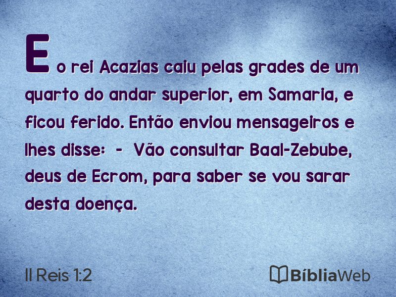II Reis 1:2 em imagem para compartilhar
