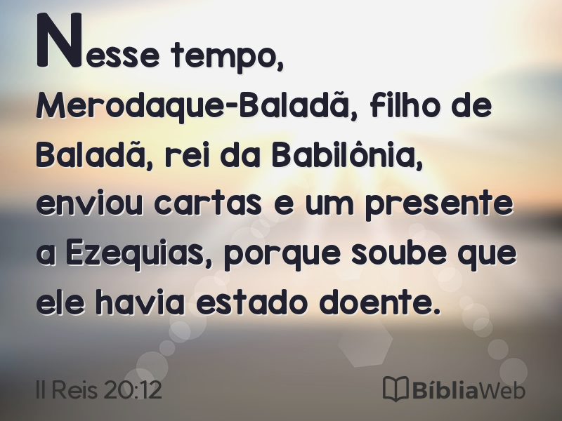 II Reis 20:12 em imagem para compartilhar