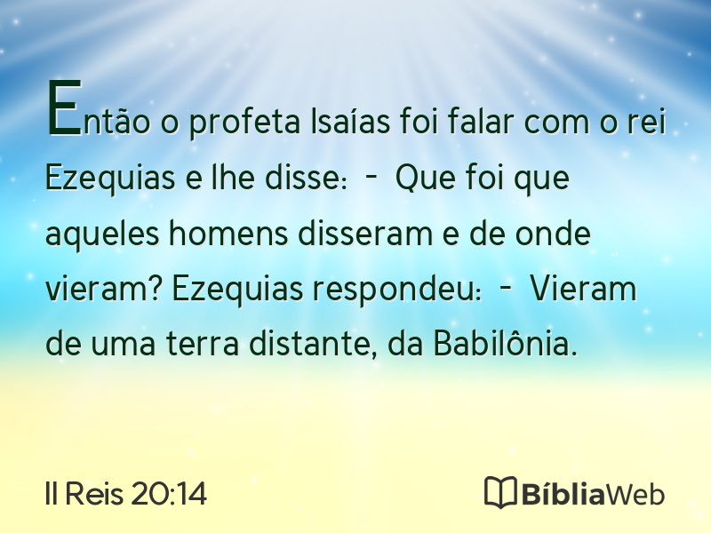 II Reis 20:14 em imagem para compartilhar