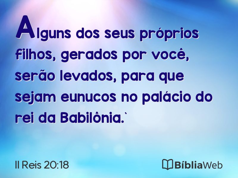 II Reis 20:18 em imagem para compartilhar