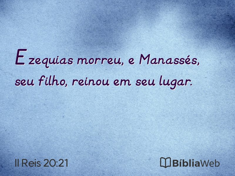 II Reis 20:21 em imagem para compartilhar