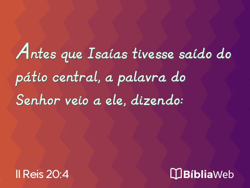 II Reis 20:4 em imagem para compartilhar