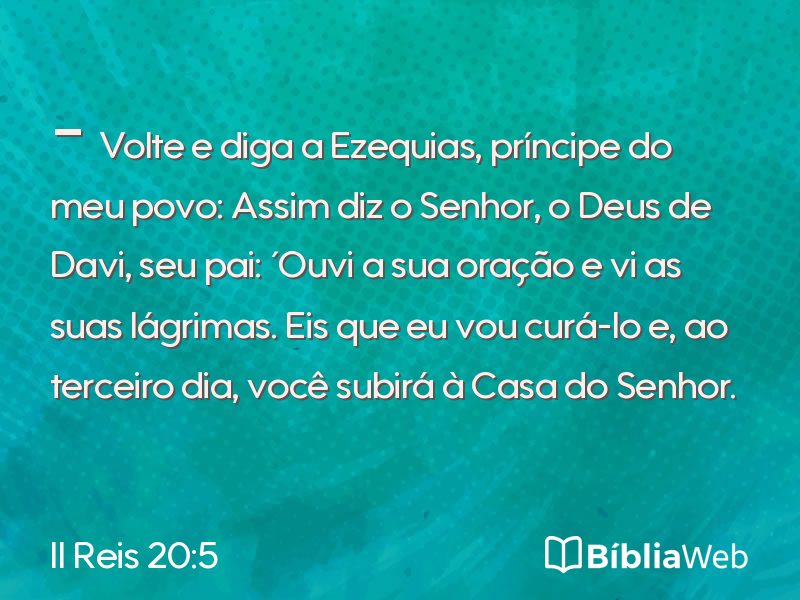 II Reis 20:5 em imagem para compartilhar