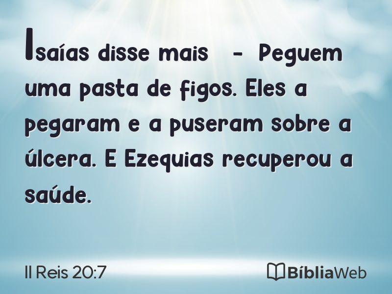 II Reis 20:7 em imagem para compartilhar