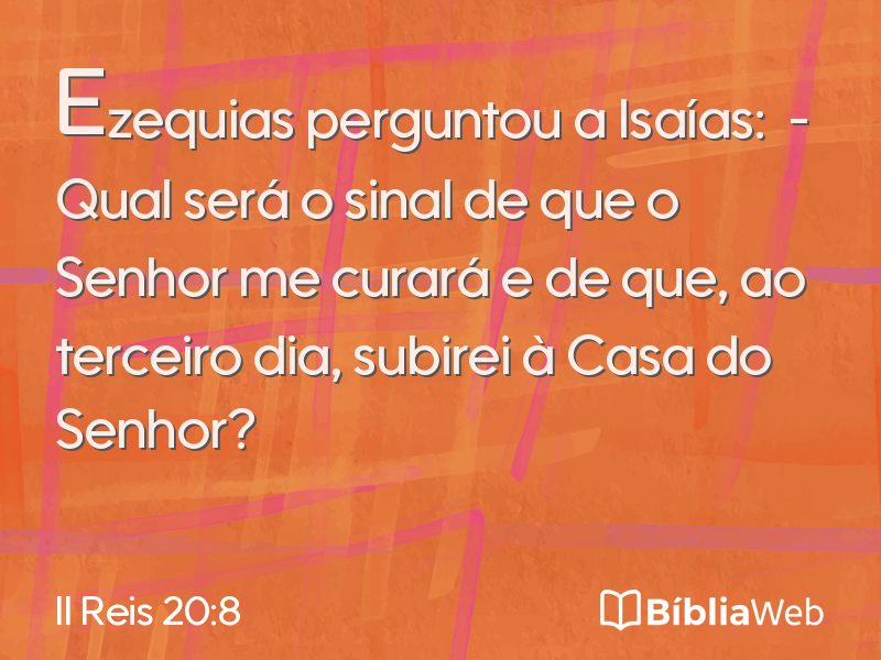 II Reis 20:8 em imagem para compartilhar
